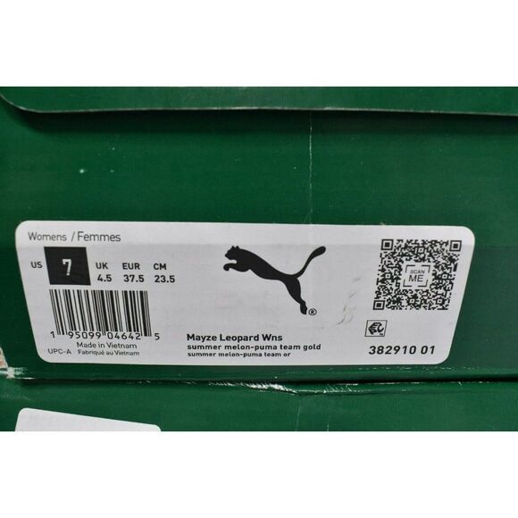 Puma Womens Size 7 Mayze SE Gold Leopard Platform Fashion Sneakers 382910 01 - Picture 10 of 10